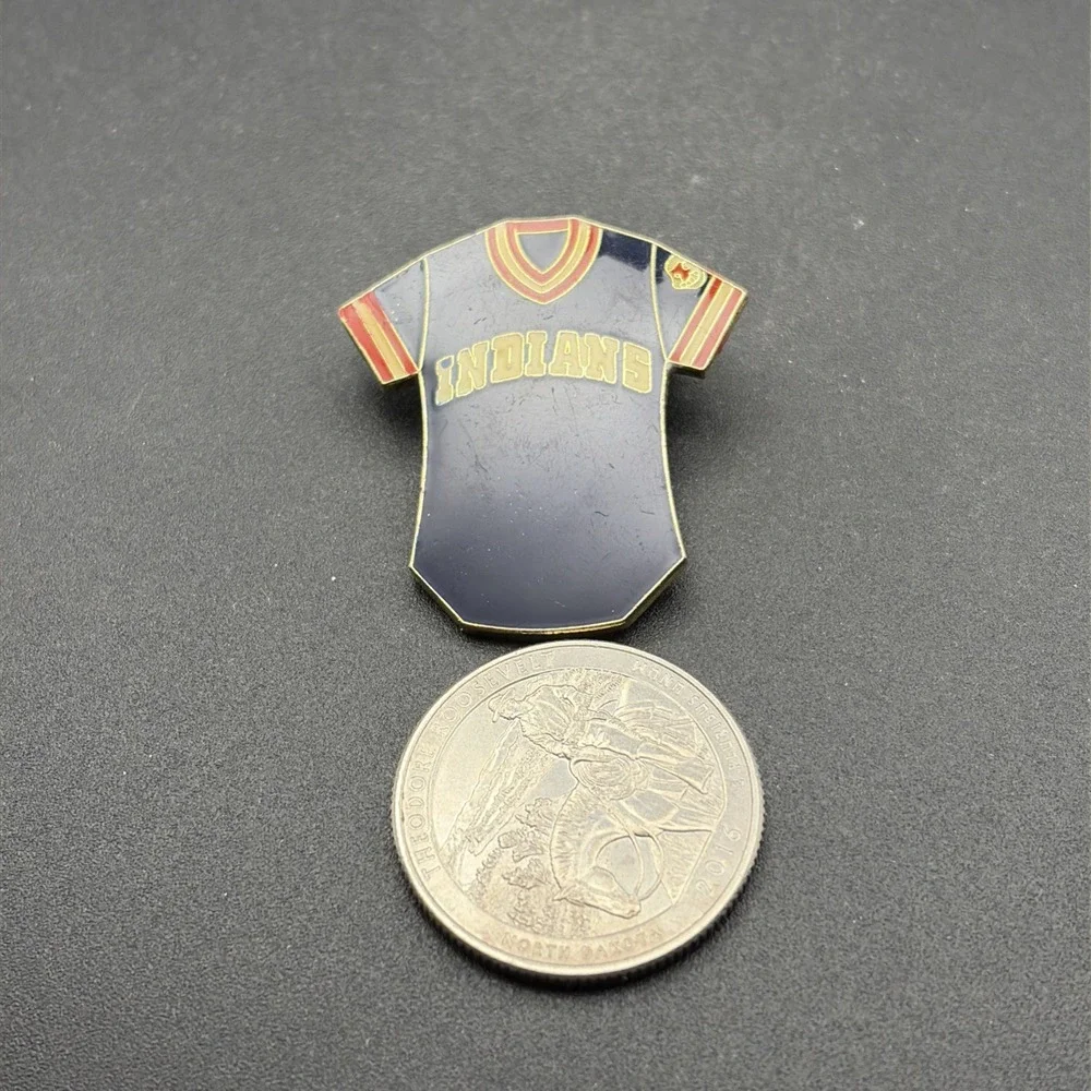 Vintage MLB‎ Baseball Cleveland Indians Jersey Lapel Hat Pin